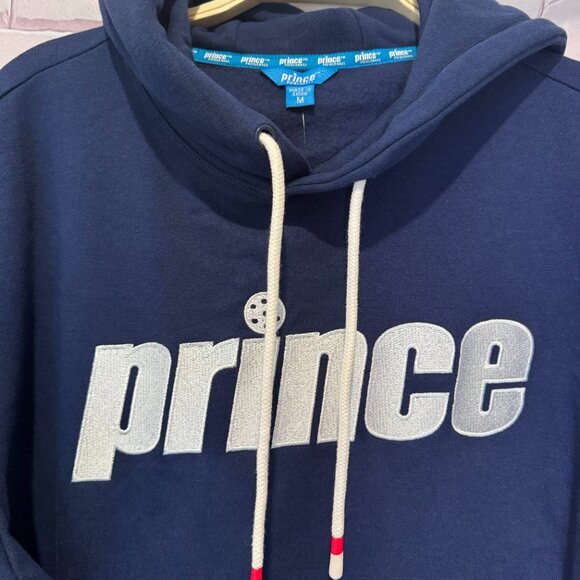 Prince Men's Embroidered Pickleball Navy Hooded Sweatshirt Medium NWT - Picture 2 of 6